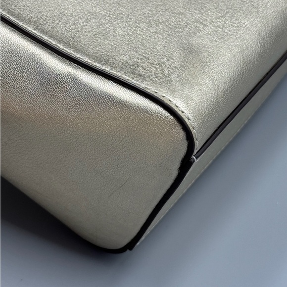 Tory Burch Gold Top Handle Tote With Strap - Picture 8 of 13